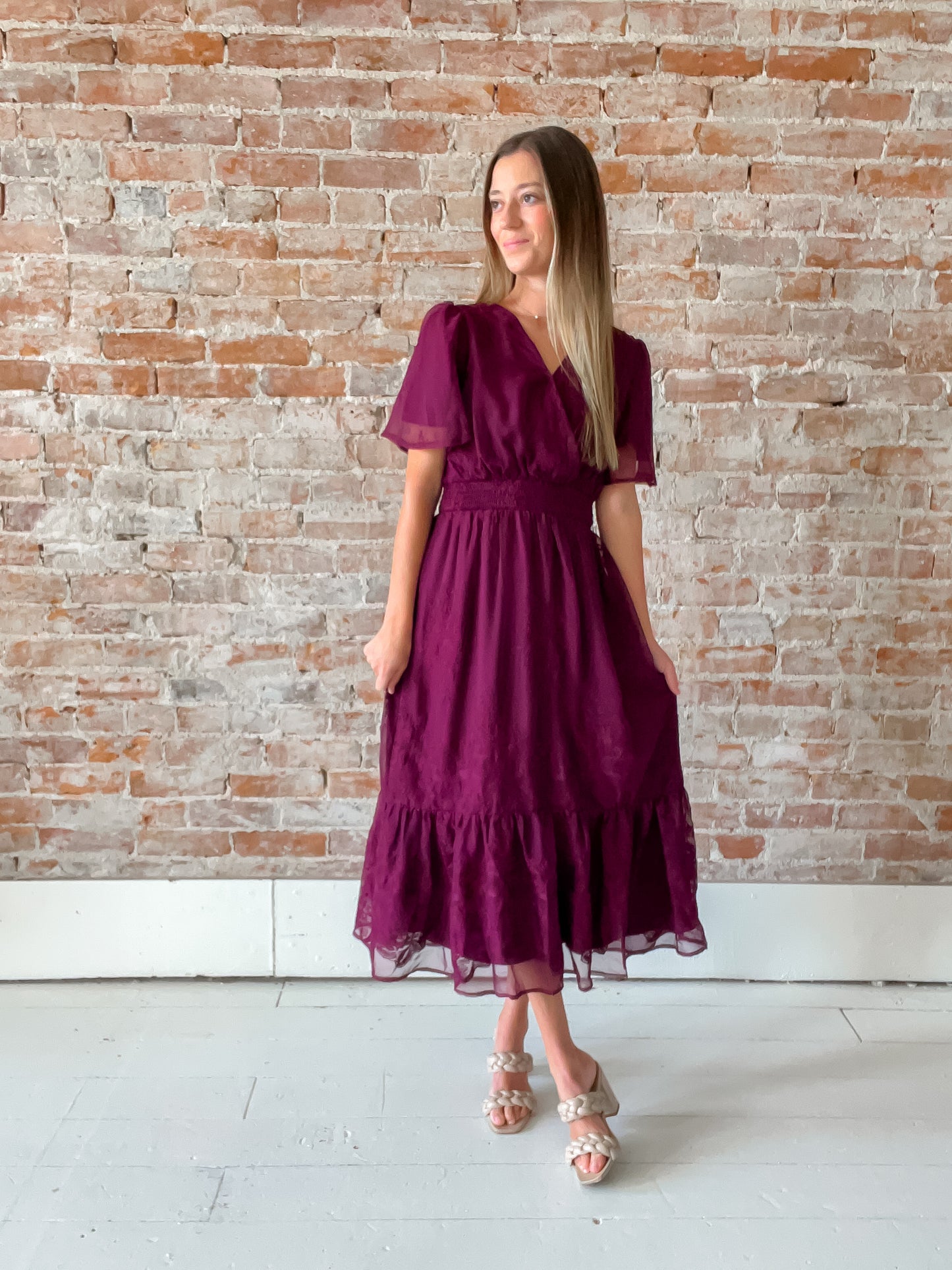 Marie Dress : Cranberry