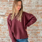 chocolate brown cable knit sweater