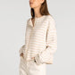 Thread & Supply: Dover Cardigan in Beige White Stripe