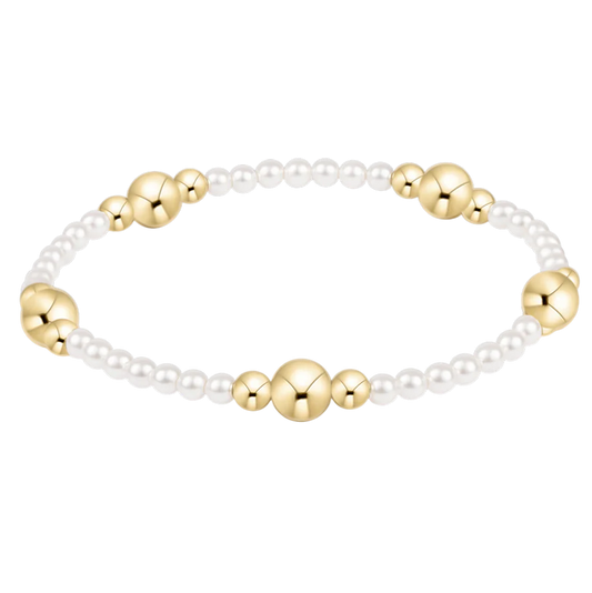 E Newton: Purpose Gold 6mm Pearl Bracelet