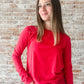 Free People : Nova Long Sleeve in Red