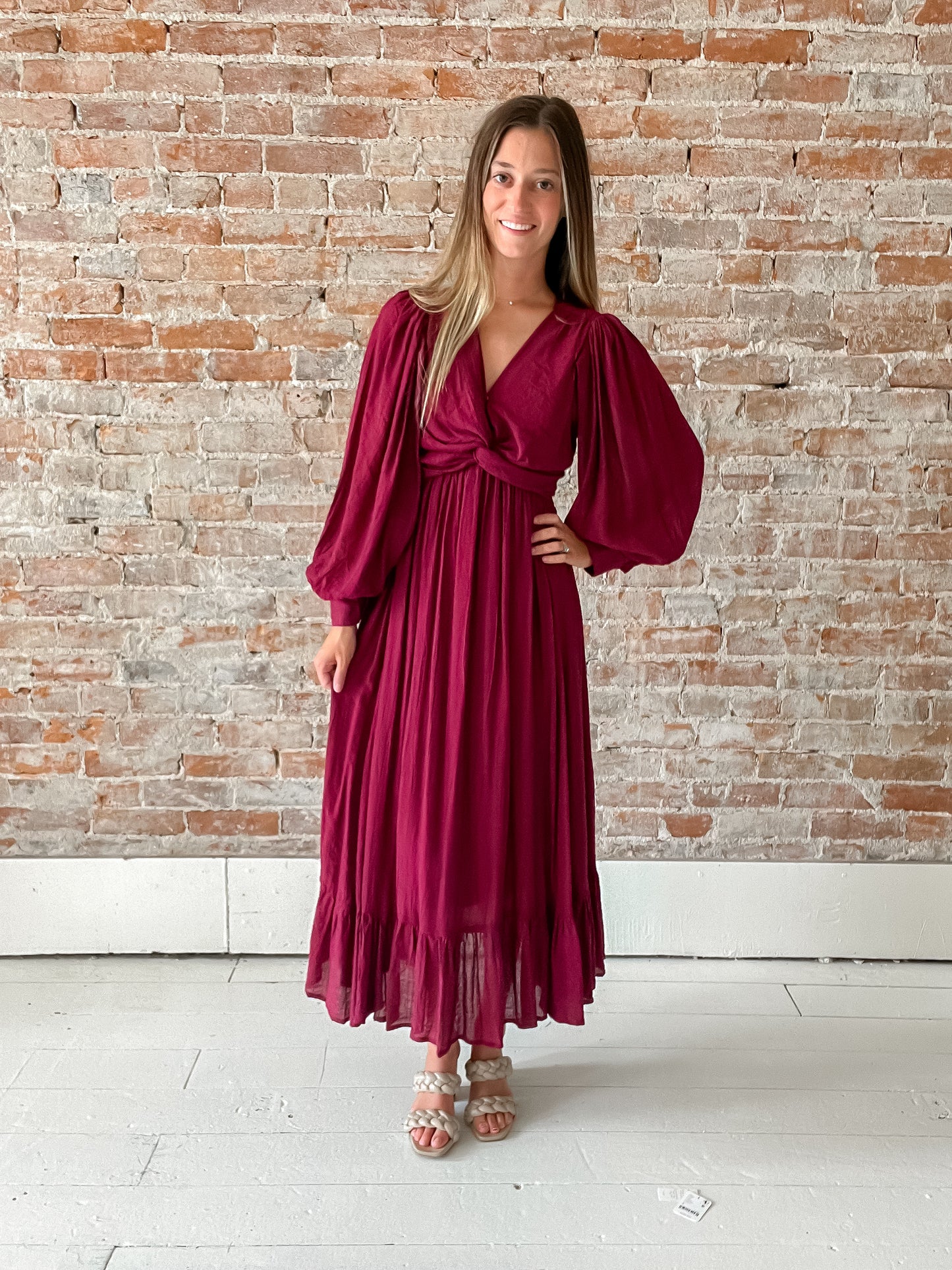 Cara Dress in Wine