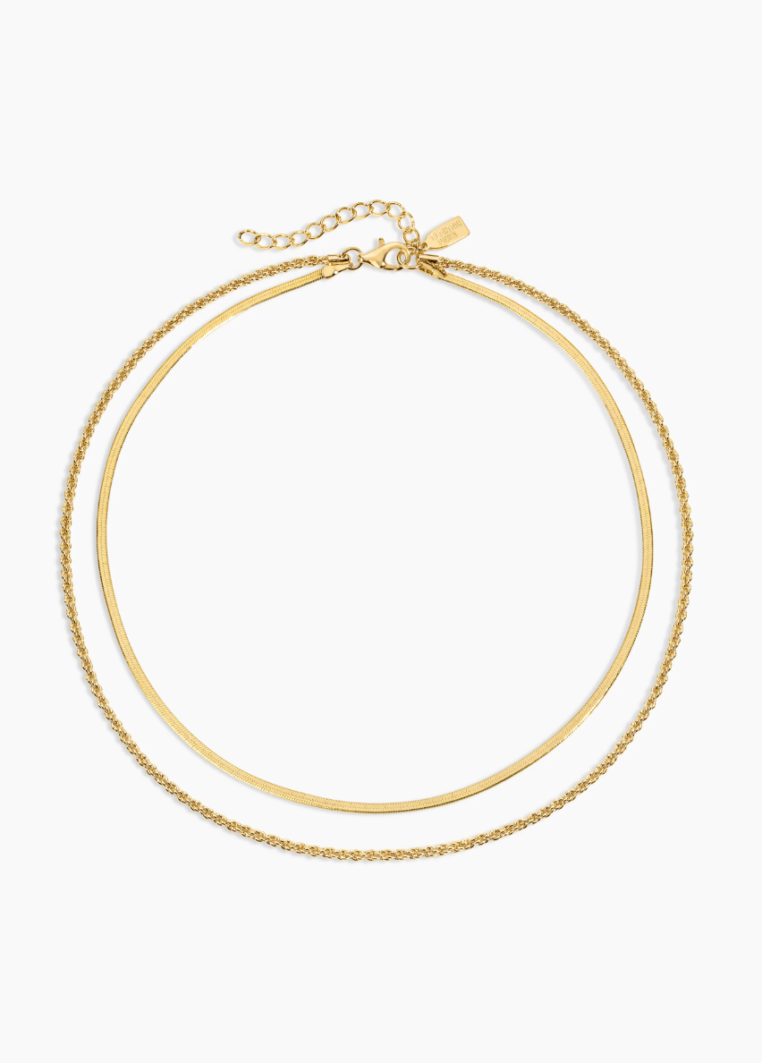 Electric Picks: Twice as Nice Necklace in Gold