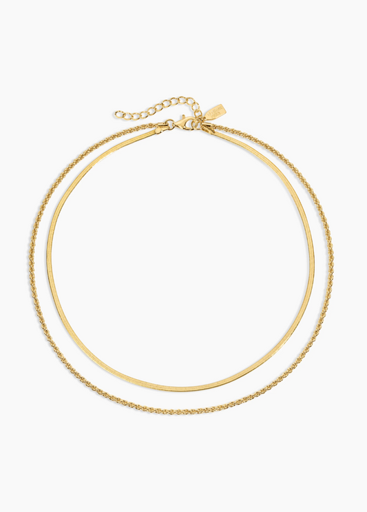 Electric Picks: Twice as Nice Necklace in Gold