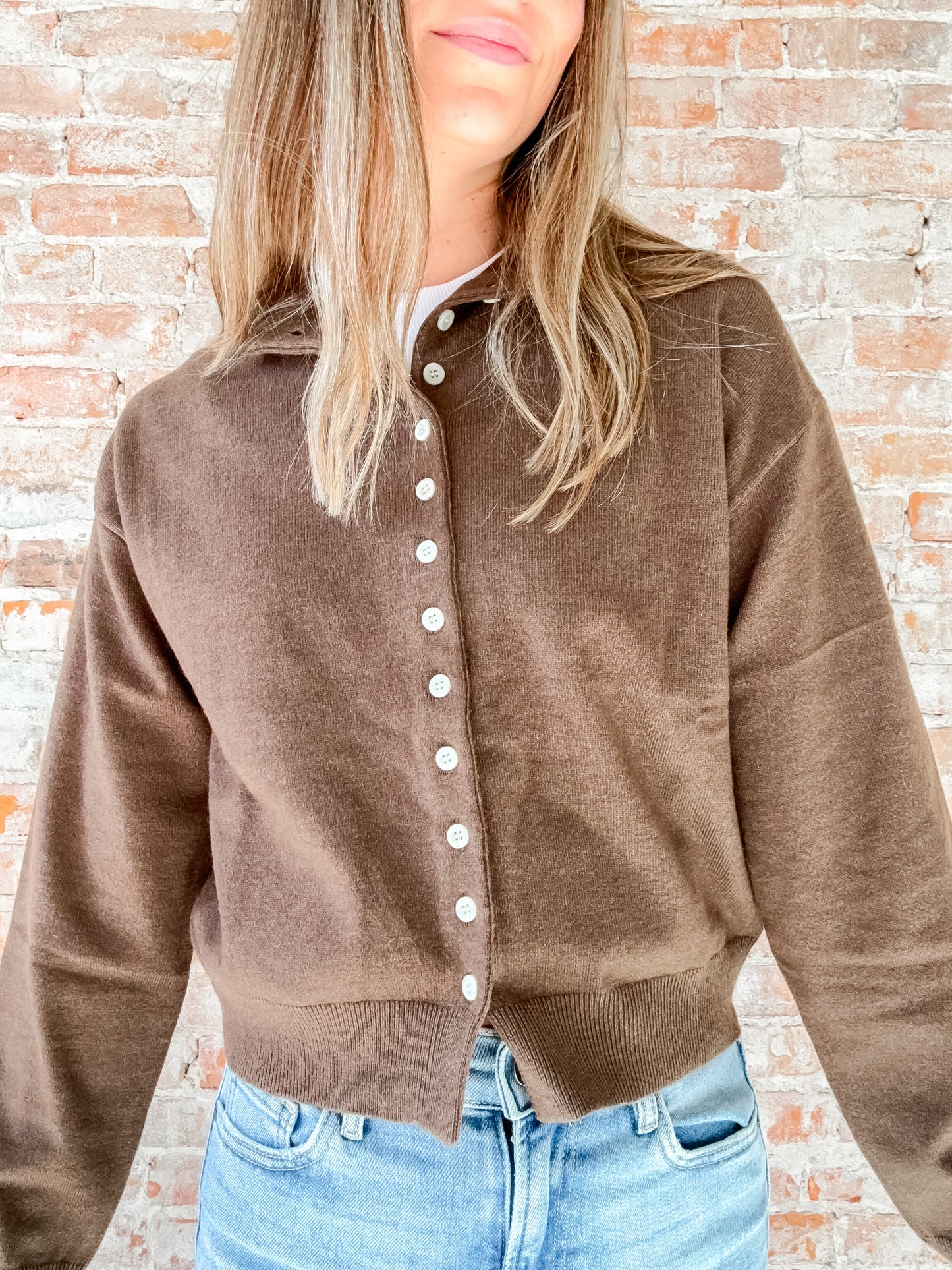 Brooks Cardigan in Brown