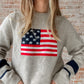 knit american flag sweater