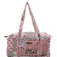 pink floral duffle bag