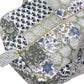 green and blue floral pattern duffle bag 