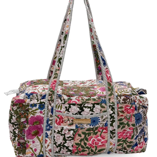 floral pattern duffle bag