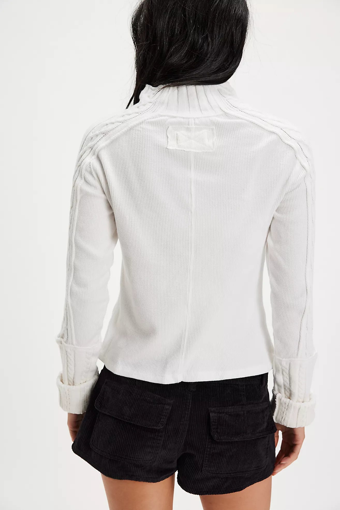 white long sleeve sweater top