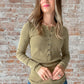 olive green henley long sleeve
