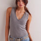 heather grey v neck tank
