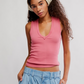 pink v neck tank