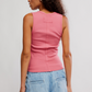 pink v neck tank