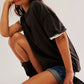 Free People : Nina Tee in Black