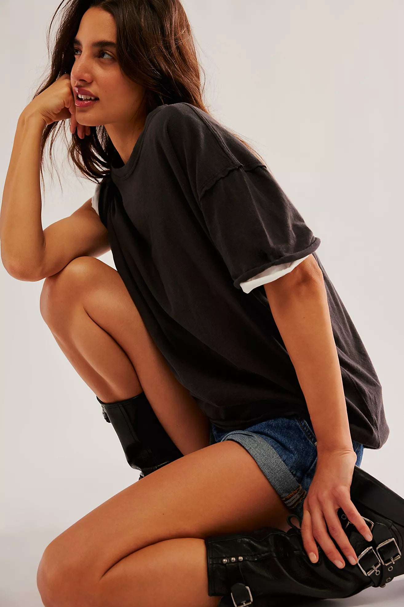 Free People : Nina Tee in Black