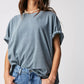 Free People : Nina Tee in Blue Mirage