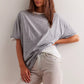 Free People : Nina Tee in Heather Grey