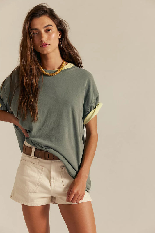 oversized green tee