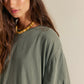oversized green tee