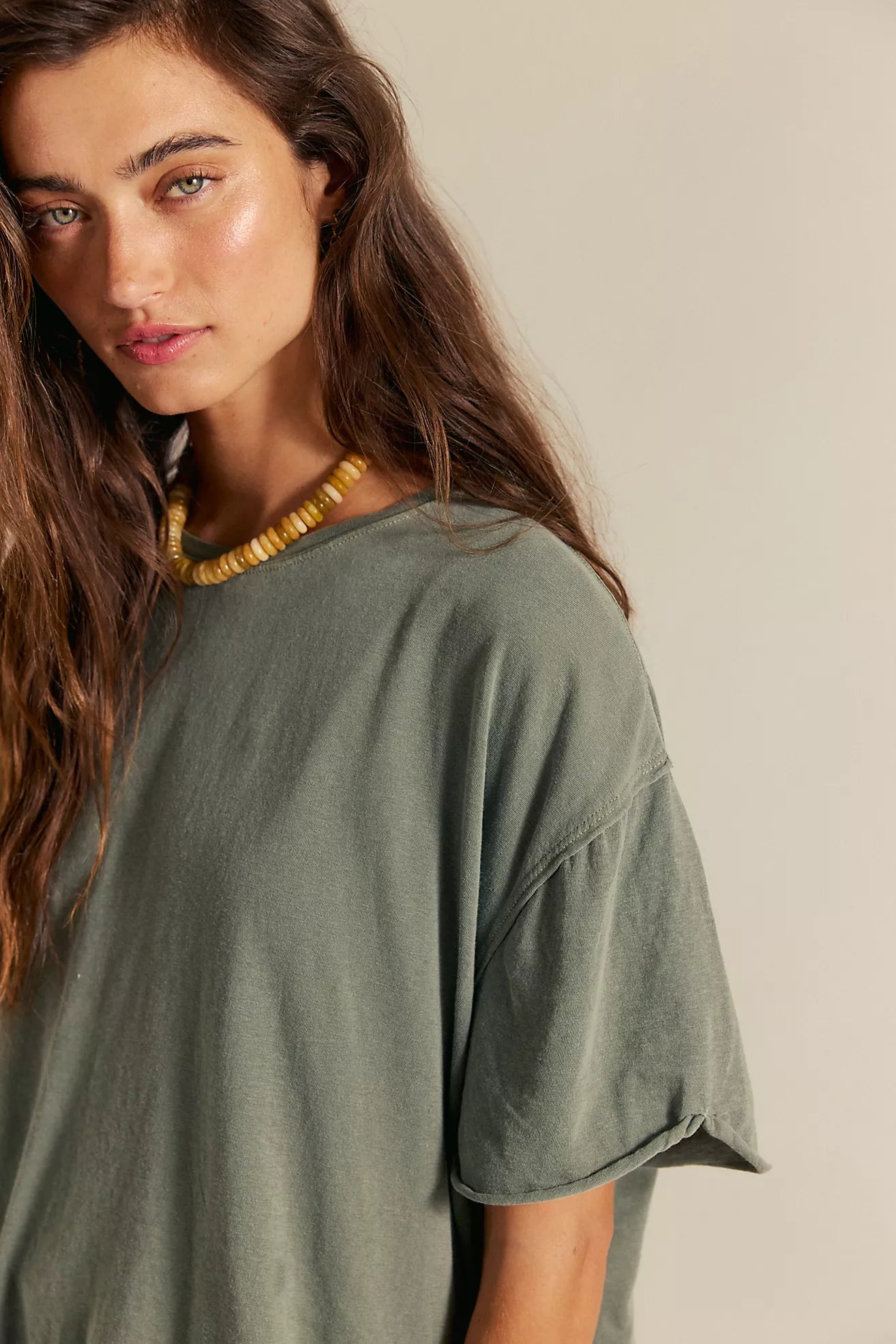 oversized green tee