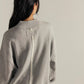 heather grey mock neck sweatshirt