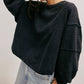 oversized black long sleeve tee