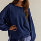 oversized navy long sleeve tee