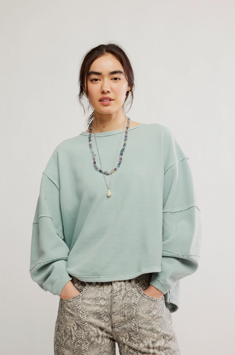 Free People: Total Eclipse Tee in Polar Fog