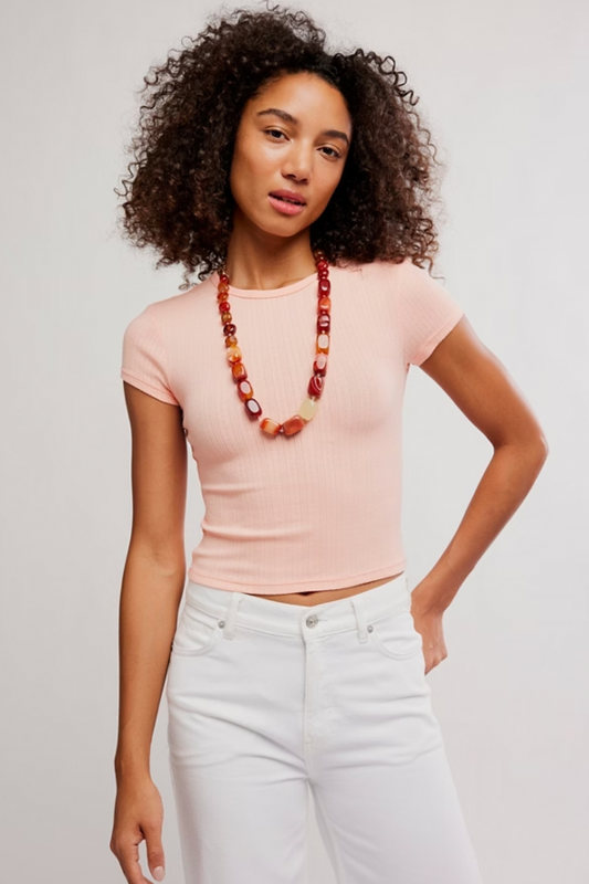 eyelet crop tee
