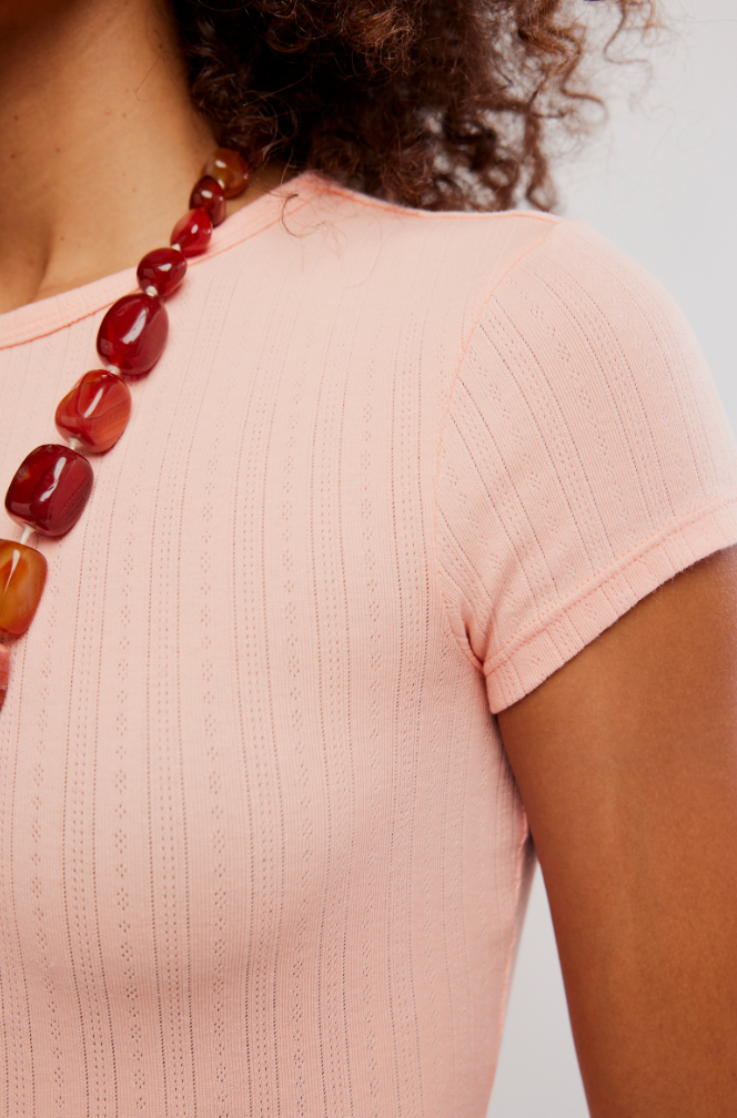 eyelet crop tee