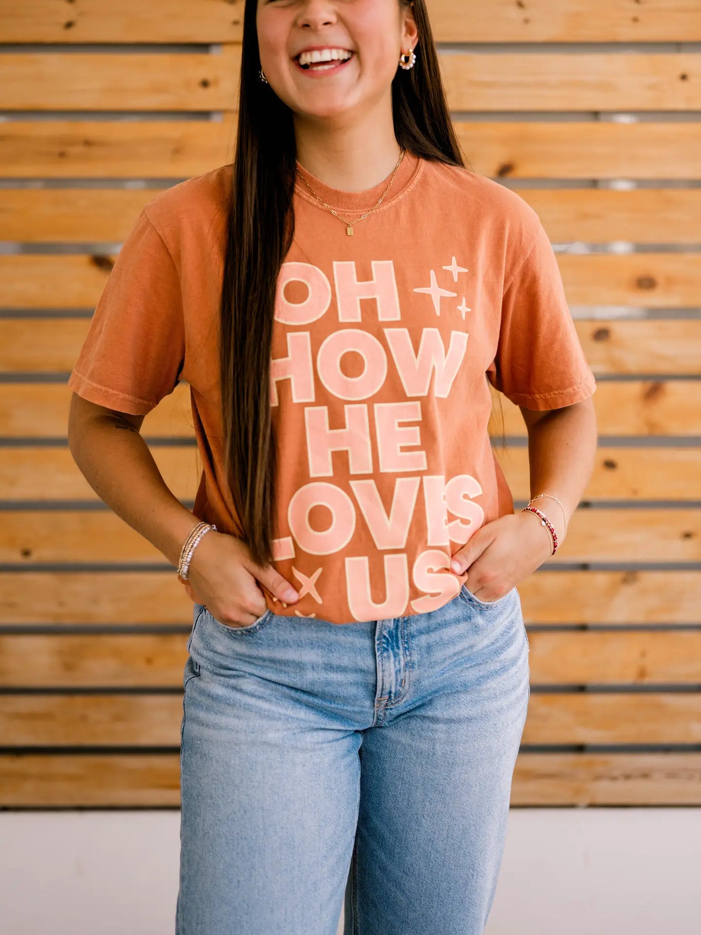 how he loves us graphic tee