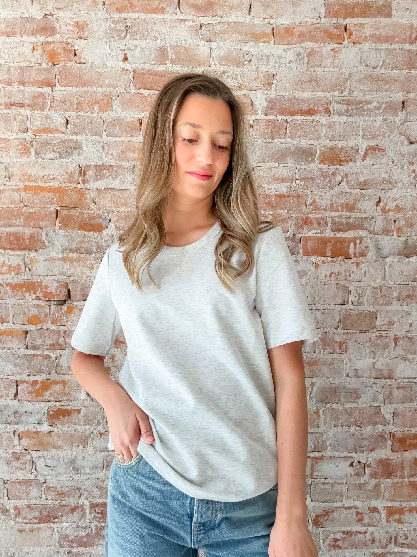 Anita Top in Heather Grey