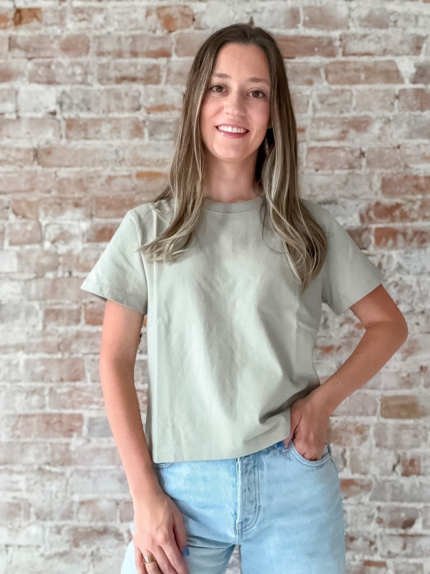 Kit Tee in Moss