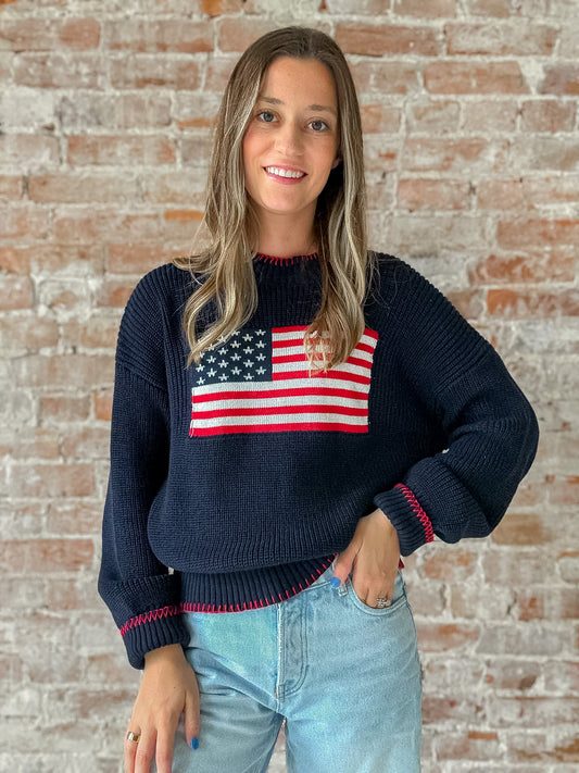 American Flag Sweater