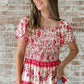 Cassandra Top in Coral