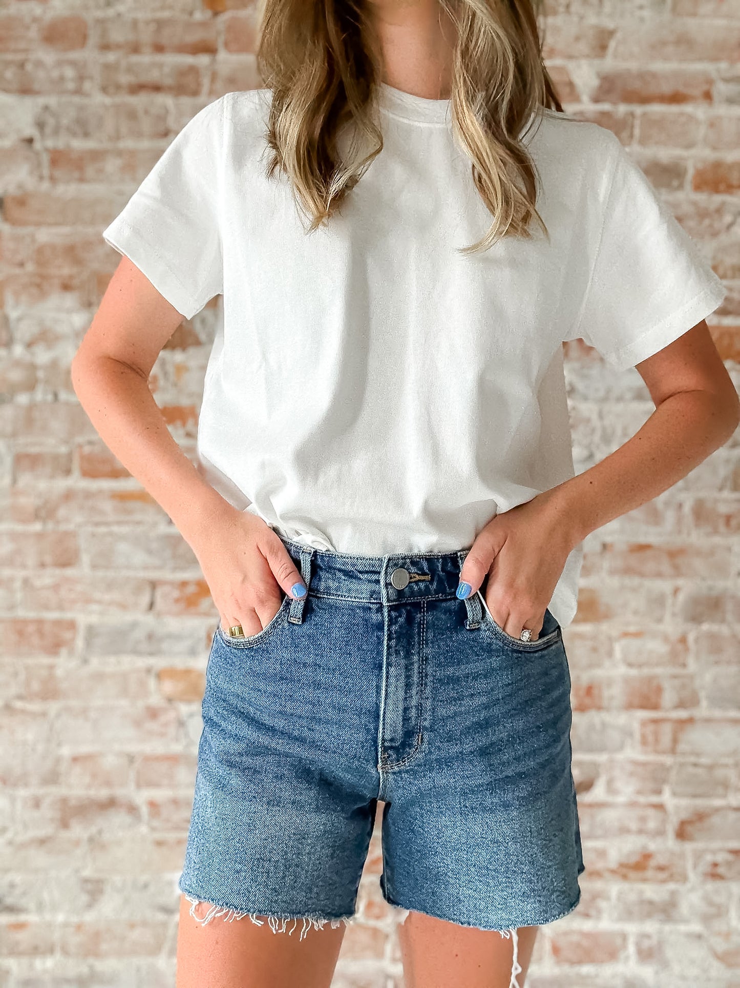 Walking Short in Dark Wash