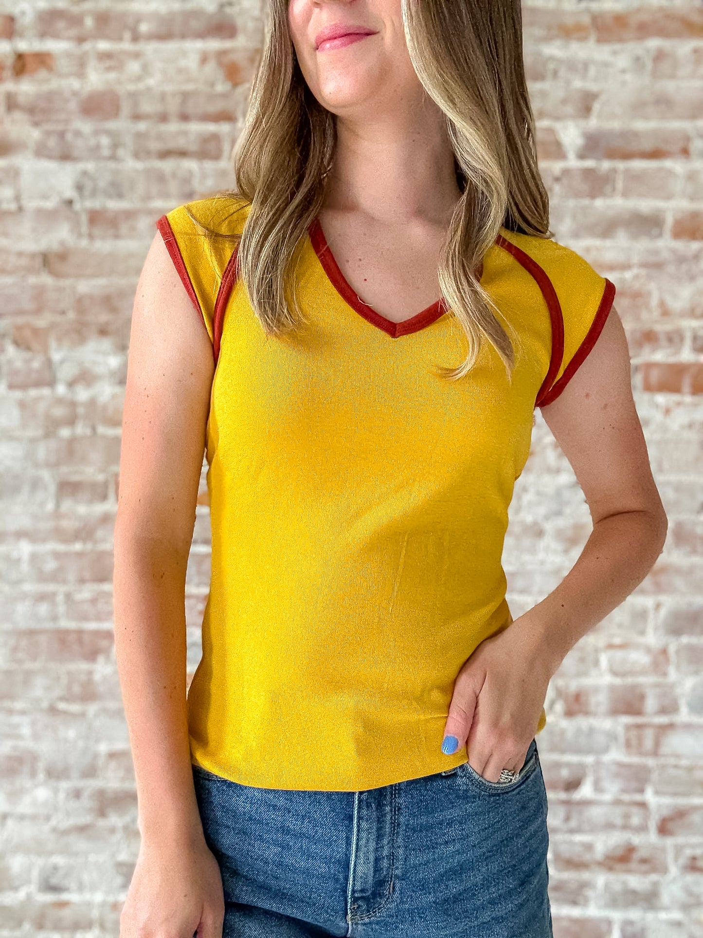Patricia Top in Vintage Gold