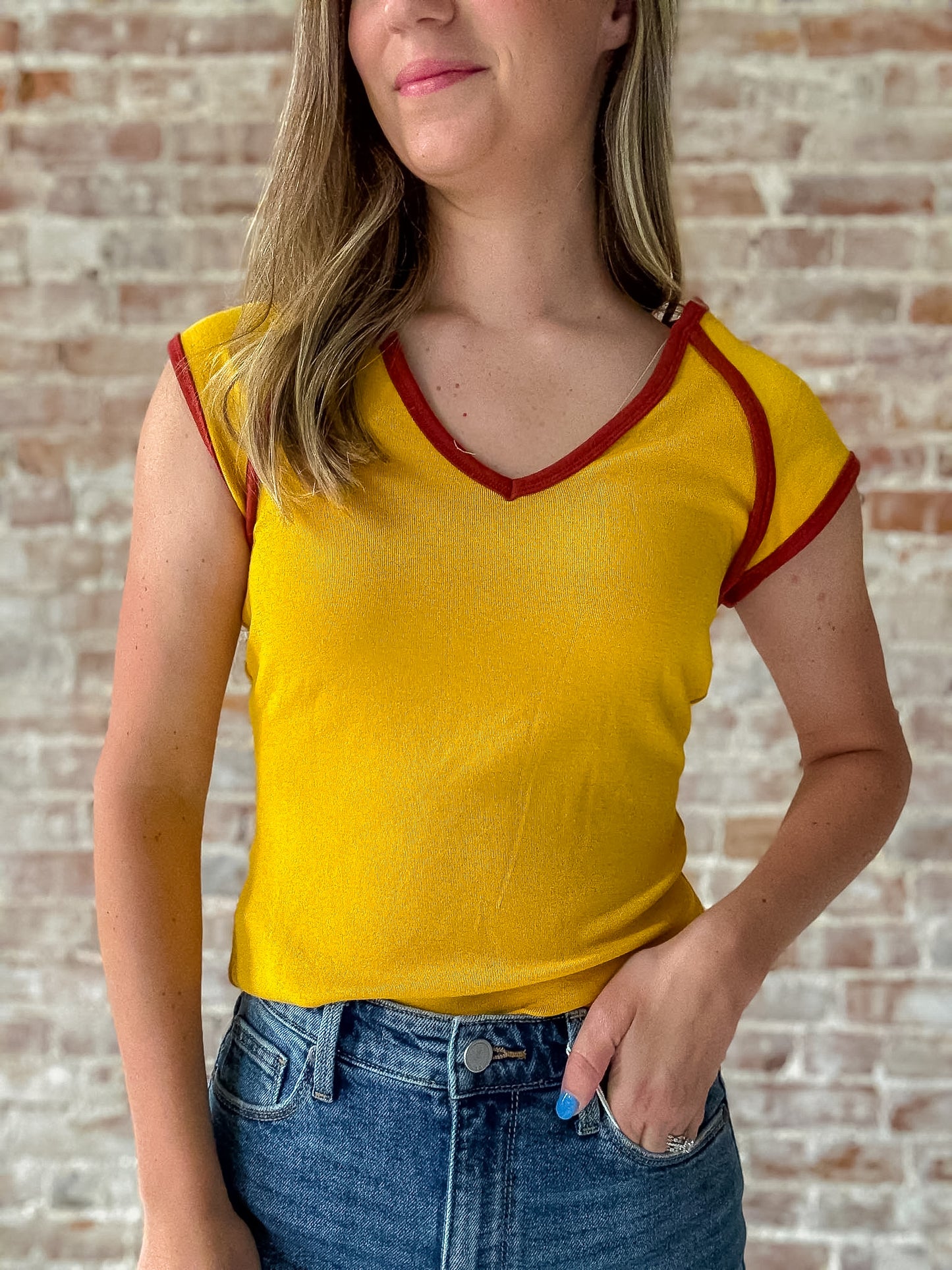 Patricia Top in Vintage Gold