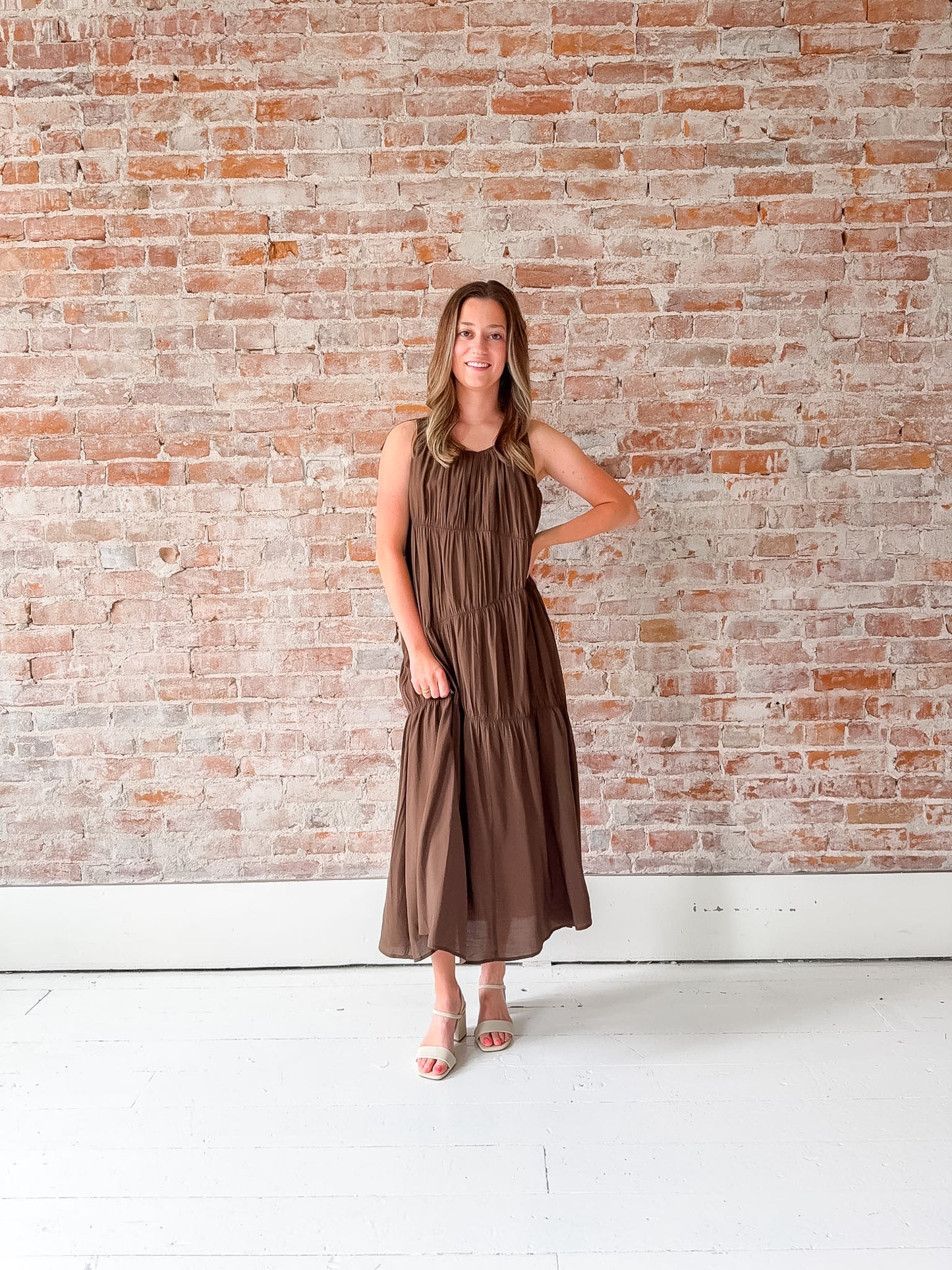 Vittoria Dress in Brown