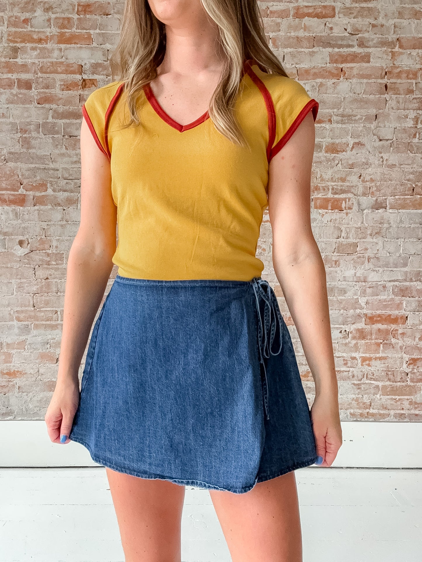 Chambray Skort