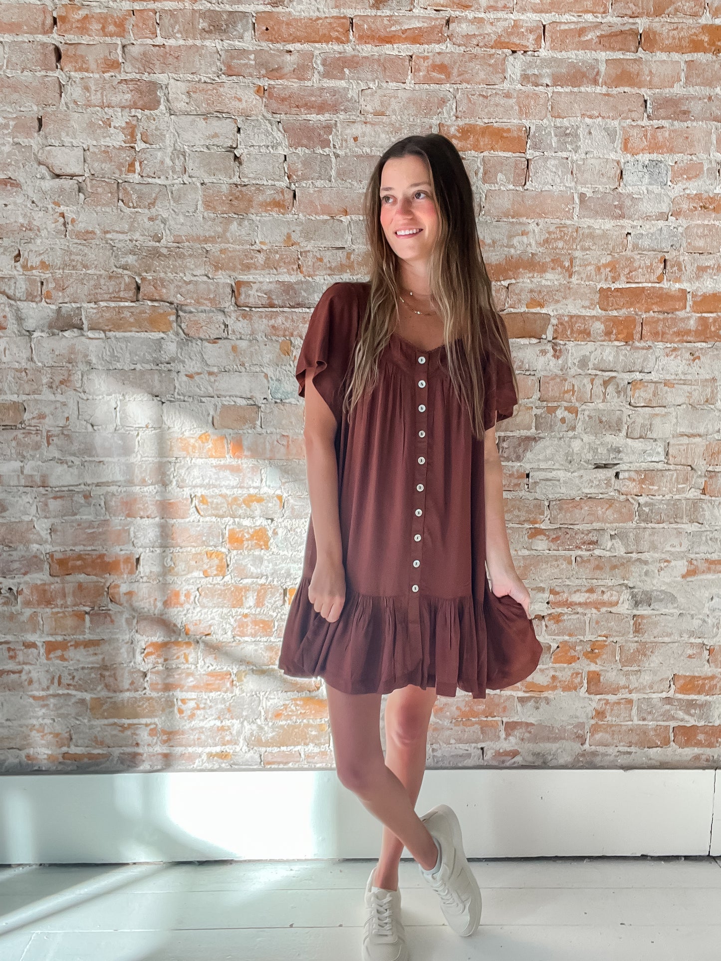 Moasic Dress : Brown