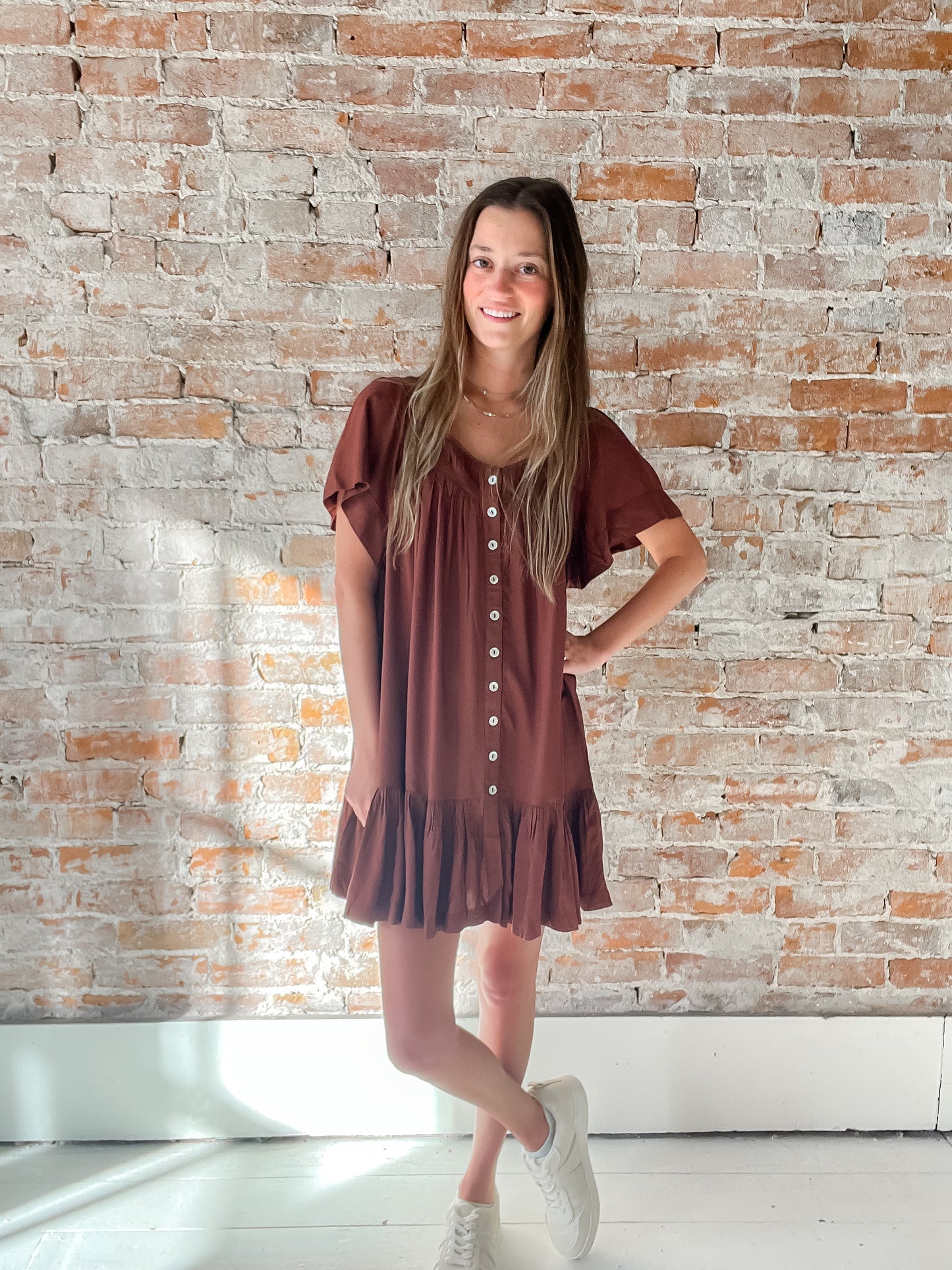 Moasic Dress : Brown