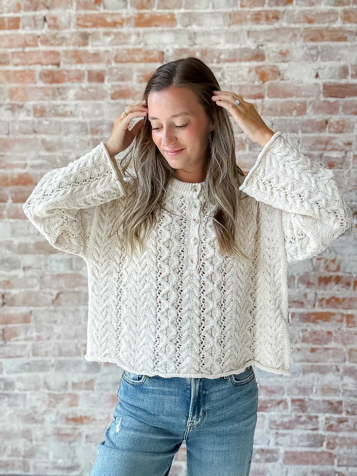 Mara Button Sweater