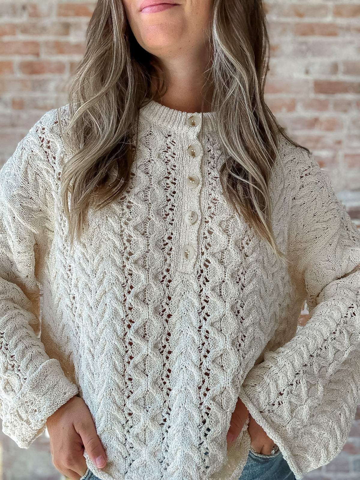 Mara Button Sweater