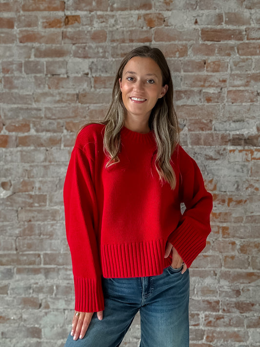 Asher Sweater in Red