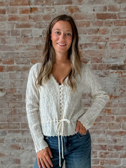 Knit Cardigan in Cream