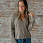 Knit Cardigan in Taupe
