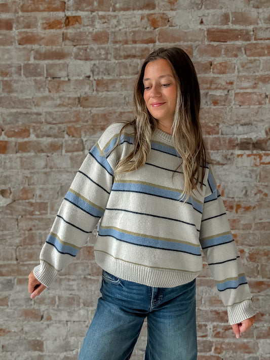 Blue Stripe Sweater