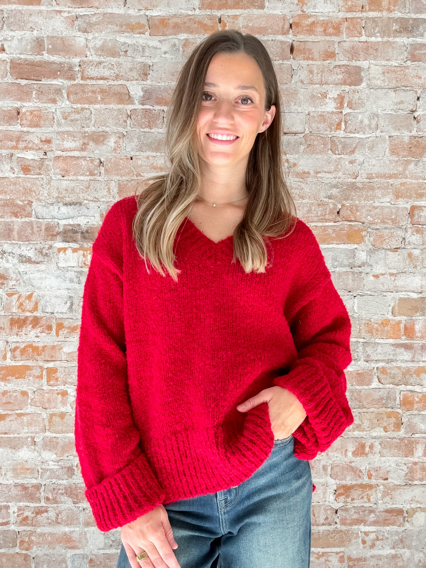 Glen Sweater : Red